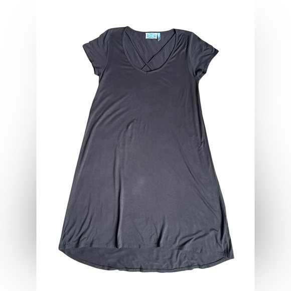 Survival women’s charcoal viscose easy to wear t-shirt dress size small - Picture 4 of 7